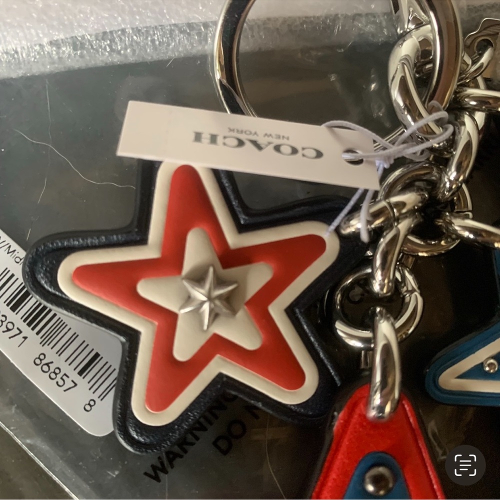 HTF Coach Americana Cluster Star Bag Charm - Picture 7 of 8